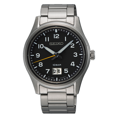 Seiko NeoClassic men's quartz watch SUR569P1 39.5mm 100m WR sapphire crystal steel strap