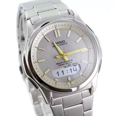 Casio WaveCeptor WVA-M630D-9AJF JDM 42.1MM 50mm WorldWide Radiocontrol Multiband 6 solar radio-controlled watch with steel strap JDM (Japanese domestic market)