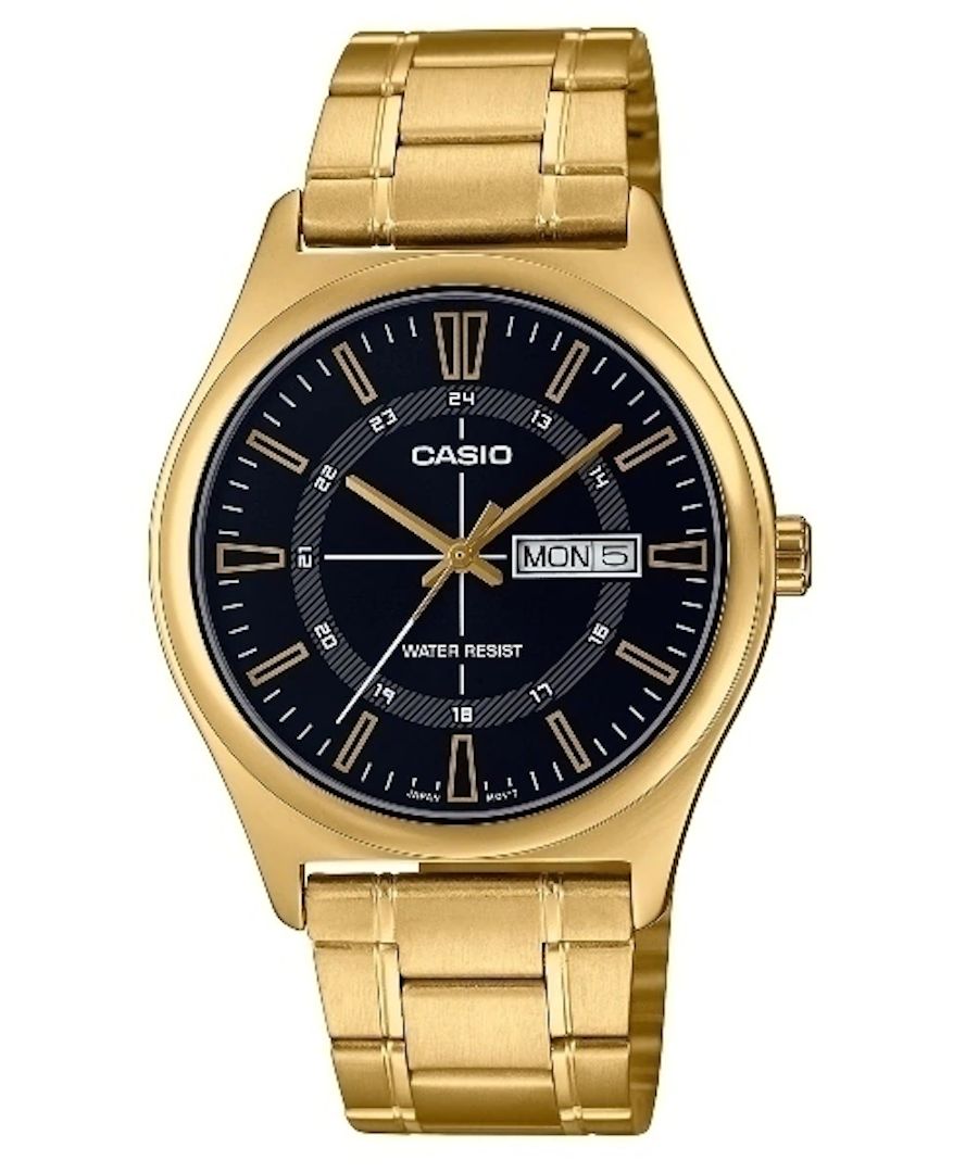 Casio Classic Golden MTP-V006G-1C unisex men’s watch 45.1 × 38 × 9.4 mm steel strap