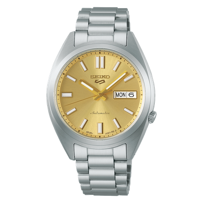 Seiko 5 Sports SNXS Style SRPL59K1 men's automatic watch, 37.4 mm, 100 m WR, steel strap, 4R36
