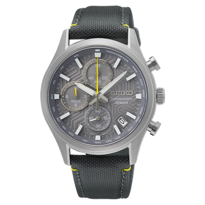 Seiko Chronograph SSB423P1 men's chronograph watch, 39.5 mm, sapphire crystal, fabric strap