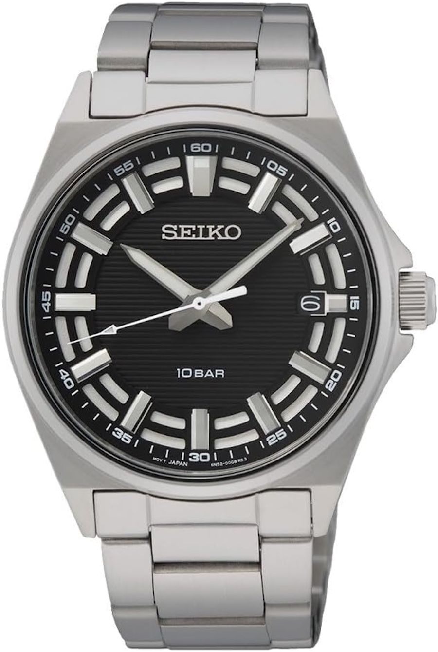 Seiko Sports Essential SUR505P1 Men's Quartz Watch, 40mm, 100m Water Resistance, Steel Strap