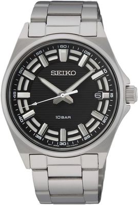 Seiko Sports Essential SUR505P1 Men's Quartz Watch, 40mm, 100m Water Resistance, Steel Strap