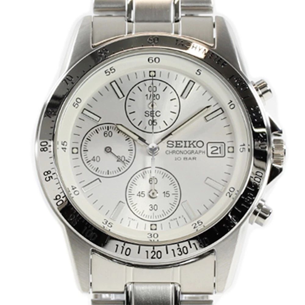Seiko Spirit Chronograph SBTQ039 Men's Chronograph Watch, 38.5mm, 100m Water Resistance, Steel Strap (JDM – Japanese Domestic Market)