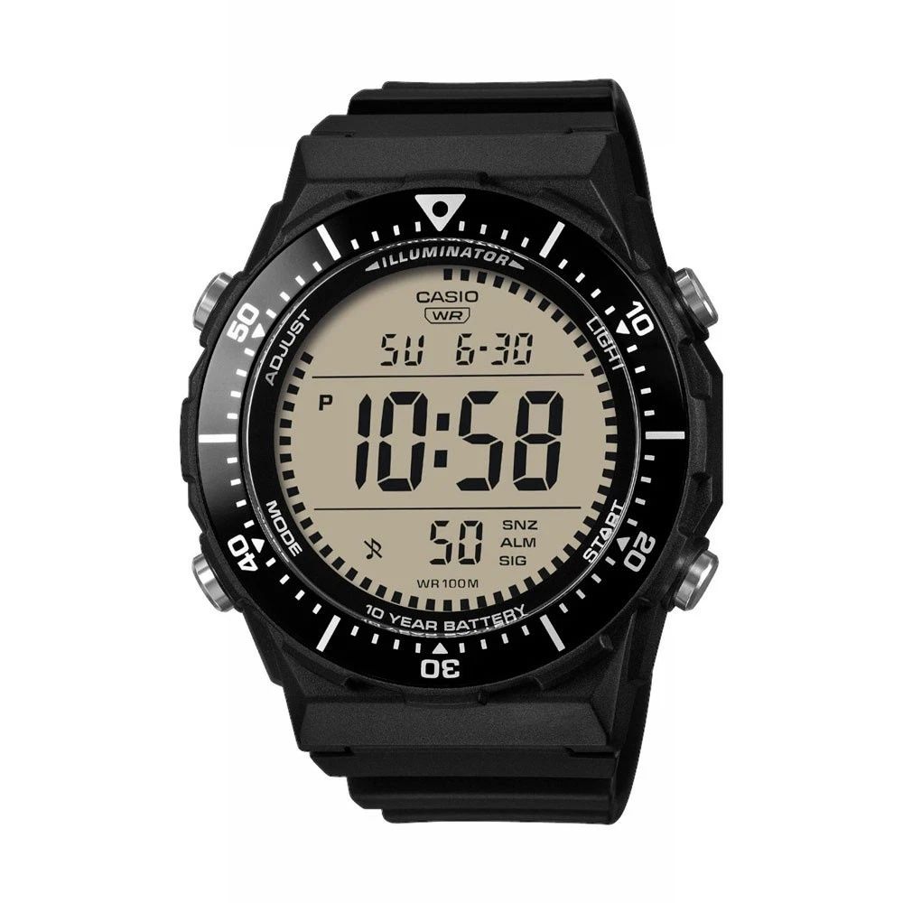 Casio Sports AE-1700H-1AV Men's Digital Watch, 100m Water Resistance, 10-Year Battery Life, Resin Strap