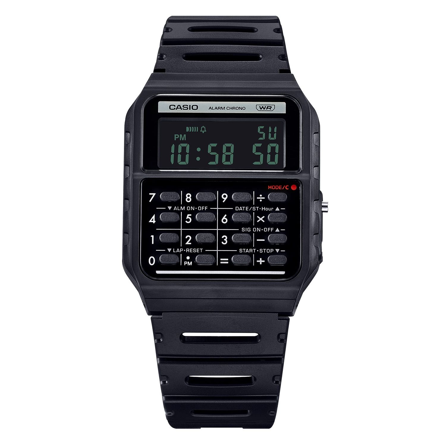 Casio CA-53WB-1B A Tribute to the Casio Mini Calculator Unisex Digital Watch with Calculator 43.2 × 34.4 × 8.2 mm Dual Time Alarm