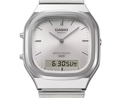 Casio Classic AQ-240E-7A unisex Analog-Digital Watch, 40.9 × 35.8 × 8.1 mm, Dual Time, Self-adjusting Strap