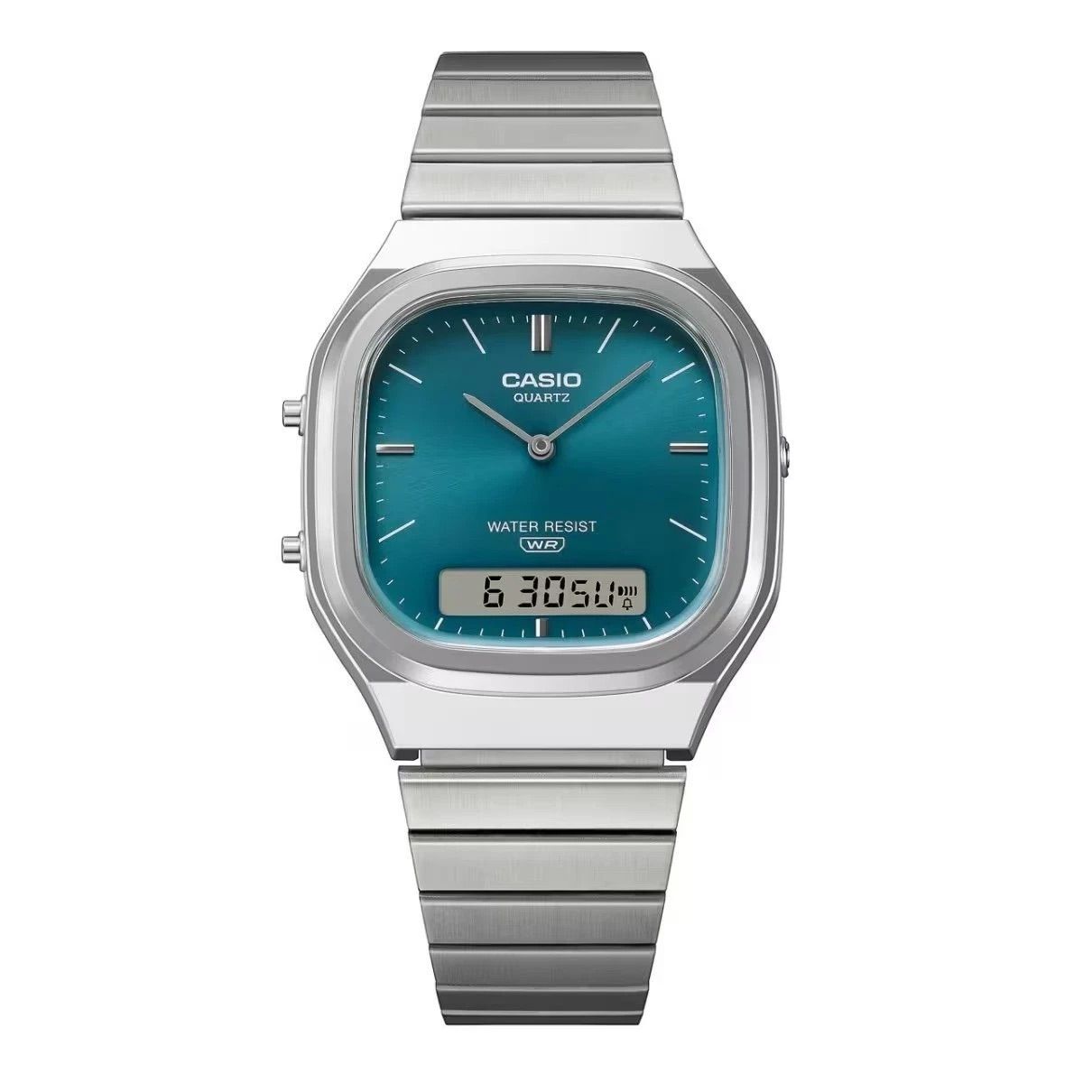 Casio Classic AQ-240E-3A unisex Analog-Digital Watch, 40.9 × 35.8 × 8.1 mm, Dual Time, Self-adjusting Strap
