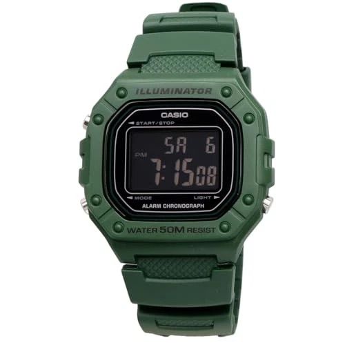 Casio Sports W-218H-3BV Men's Sports Watch 44.4 × 43.2 × 10.8 mm, 50m water resistance, 7-year battery life