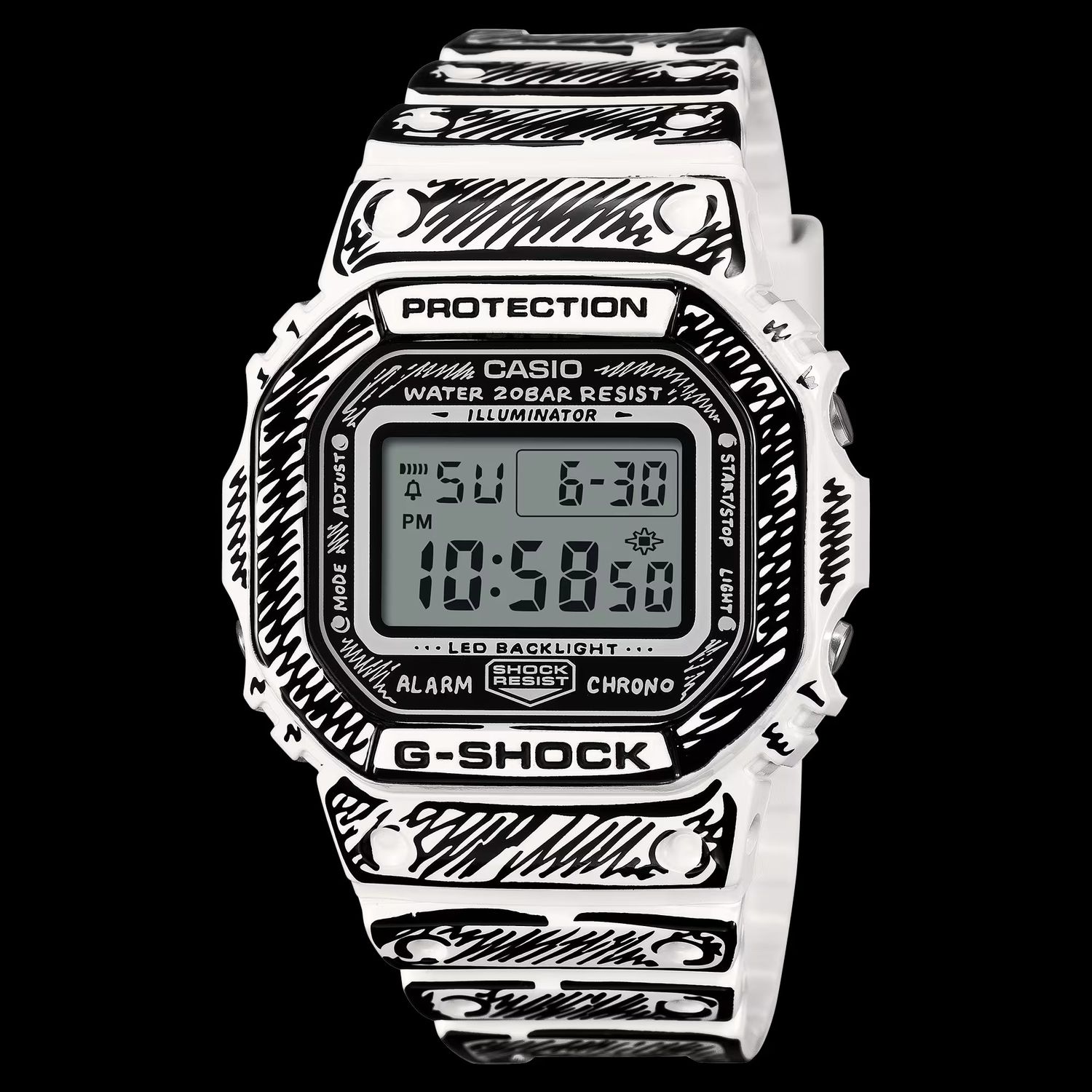 Casio G-Shock DW-5600JV-7JR Men's Sports Watch - JDM JOSHUA VIDES Comic Designer Collaboration Limited Edition, 200m Water Resistance, Shock-Resistant (Japanese Domestic Market)