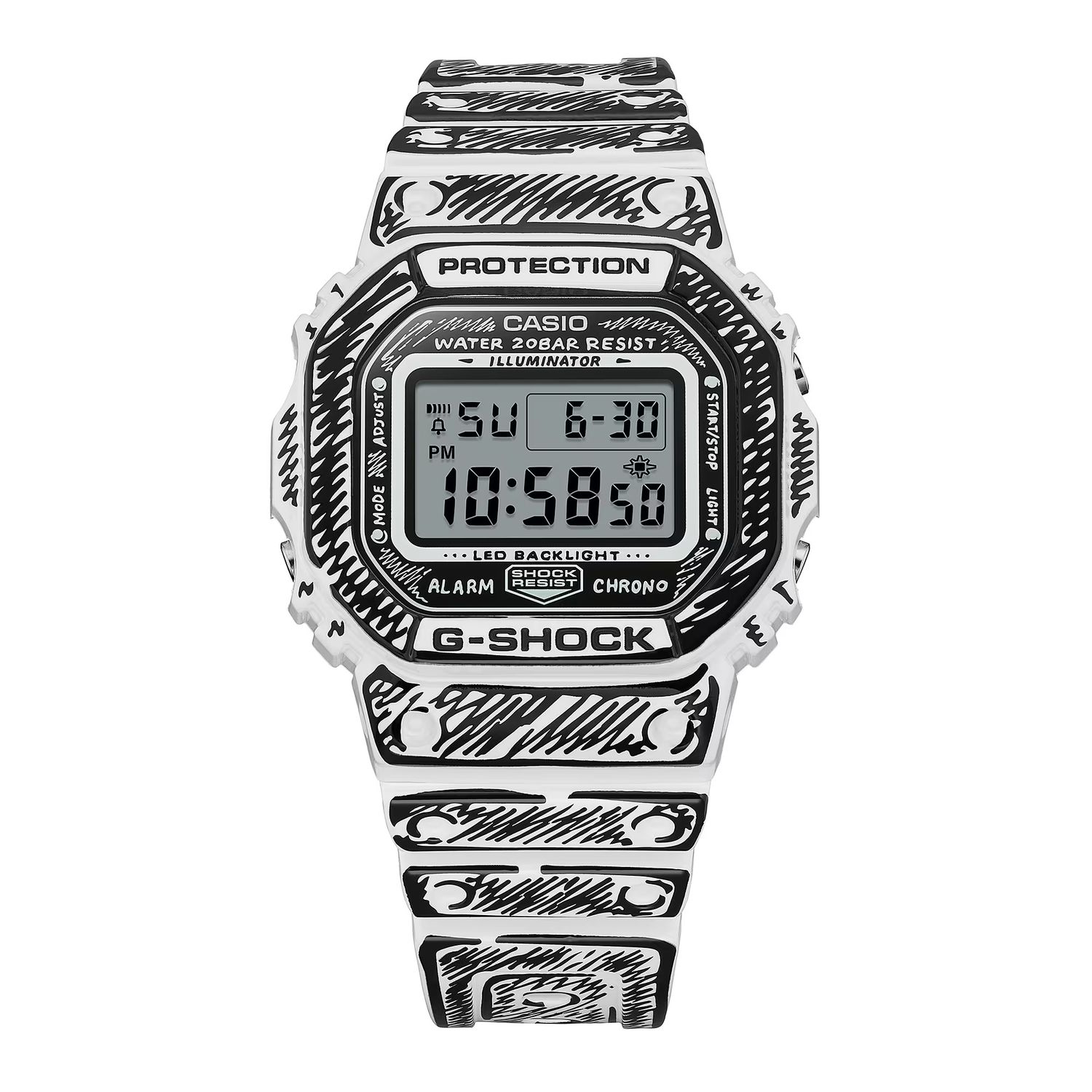 Casio G-Shock DW-5600JV-7JR Men's Sports Watch - JDM JOSHUA VIDES Comic Designer Collaboration Limited Edition, 200m Water Resistance, Shock-Resistant (Japanese Domestic Market)