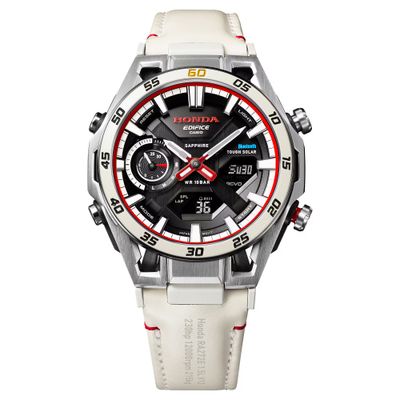 Casio Edifice Men's Bluetooth Solar Watch Honda 60th Anniversary ECB-2300HR-1AJR JDM Limited Edition Veni, Vidi, Vici 50.2 × 45.8 × 11.8 mm sapphire crystal, leather strap JDM (Japanese domestic market) Casio Edifice Men's Bluetooth Solar Watch Honda 60th Anniversary ECB-2300HR-1AJR JDM Limited Edition Veni, Vidi, Vici 50.2 × 45.8 × 11.8 mm sapphire crystal, leather strap JDM (Japanese domestic market)