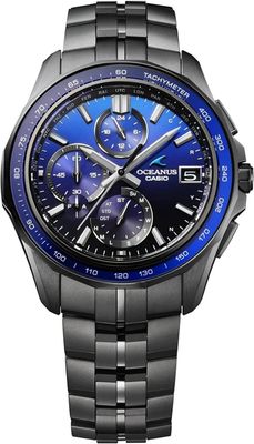Casio Oceanus Manta OCW-S7000B-2AJF JDM Radiocontrol Bluetooth Solar Watch 47.5 × 42.8 × 9.5 mm Sapphire crystal Made in Japan JDM (Japanese domestic market) Titanium case and band 100m water resistance
