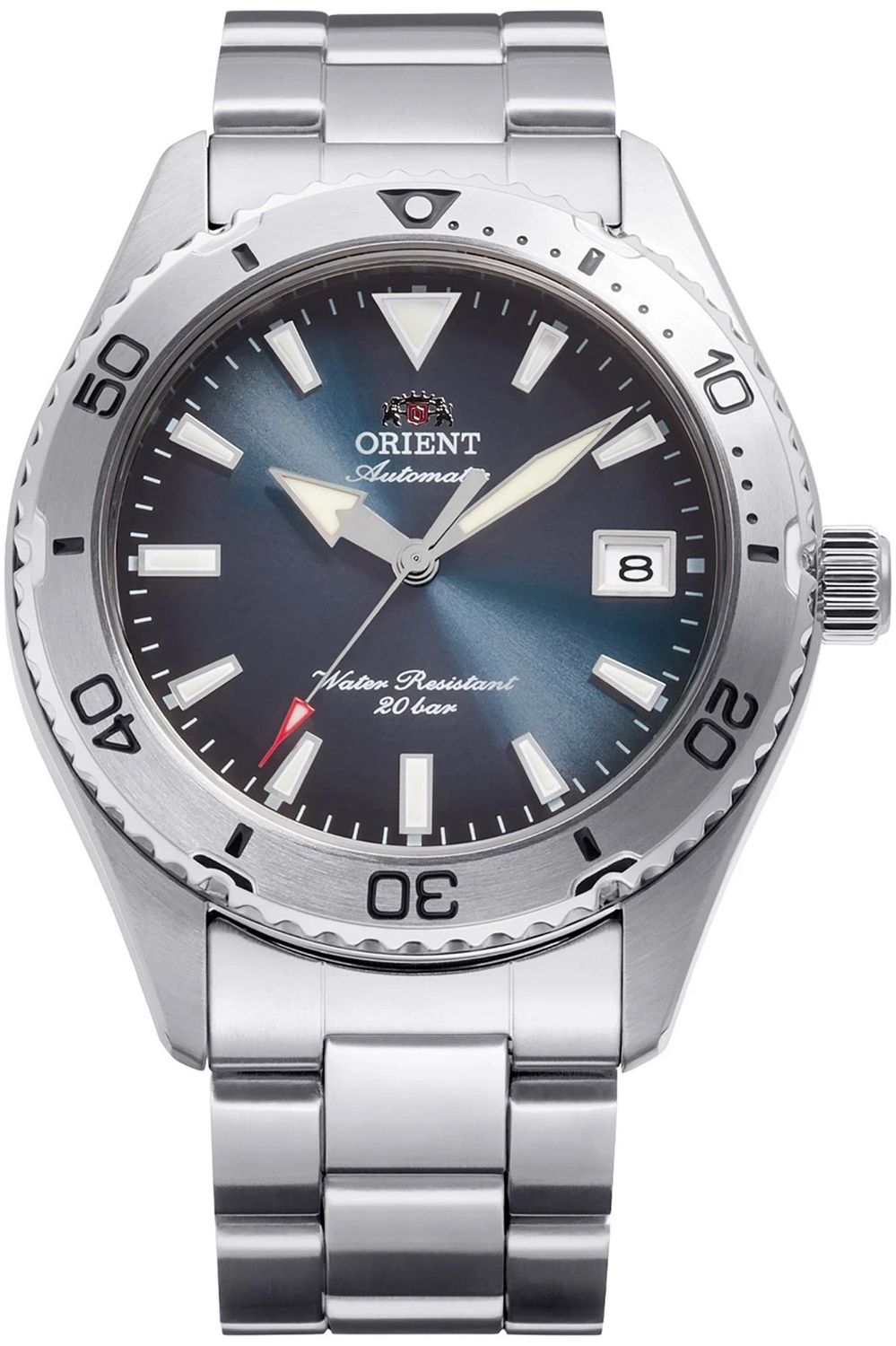 Orient Mako Abyss Blue Men's Automatic Diving Watch RA-AC0Q14L 39.9mm 200m Water Resistance Sapphire Crystal Stainless Steel Strap