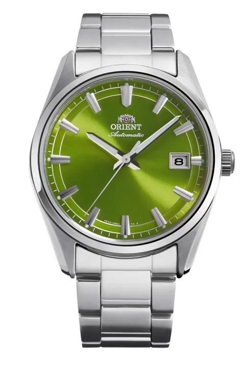 Orient Stretto Date Men's Automatic Watch Bamboo Green RA-AC0R05E Limited Edition  38.5mm 50m Water Resistance Sapphire Crystal Steel Strap