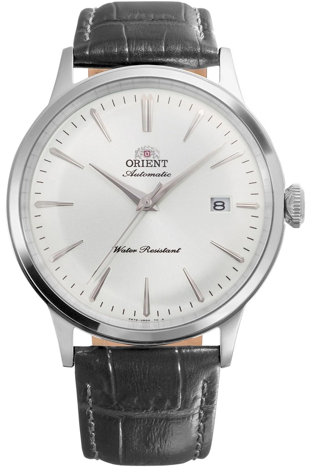Orient Bambino Silver Classic Men's Automatic Watch RA-AC0031S, 40.5 mm, Cal. F6724, leather strap