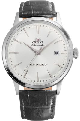 Orient Bambino Silver Classic Men's Automatic Watch RA-AC0031S, 40.5 mm, Cal. F6724, leather strap