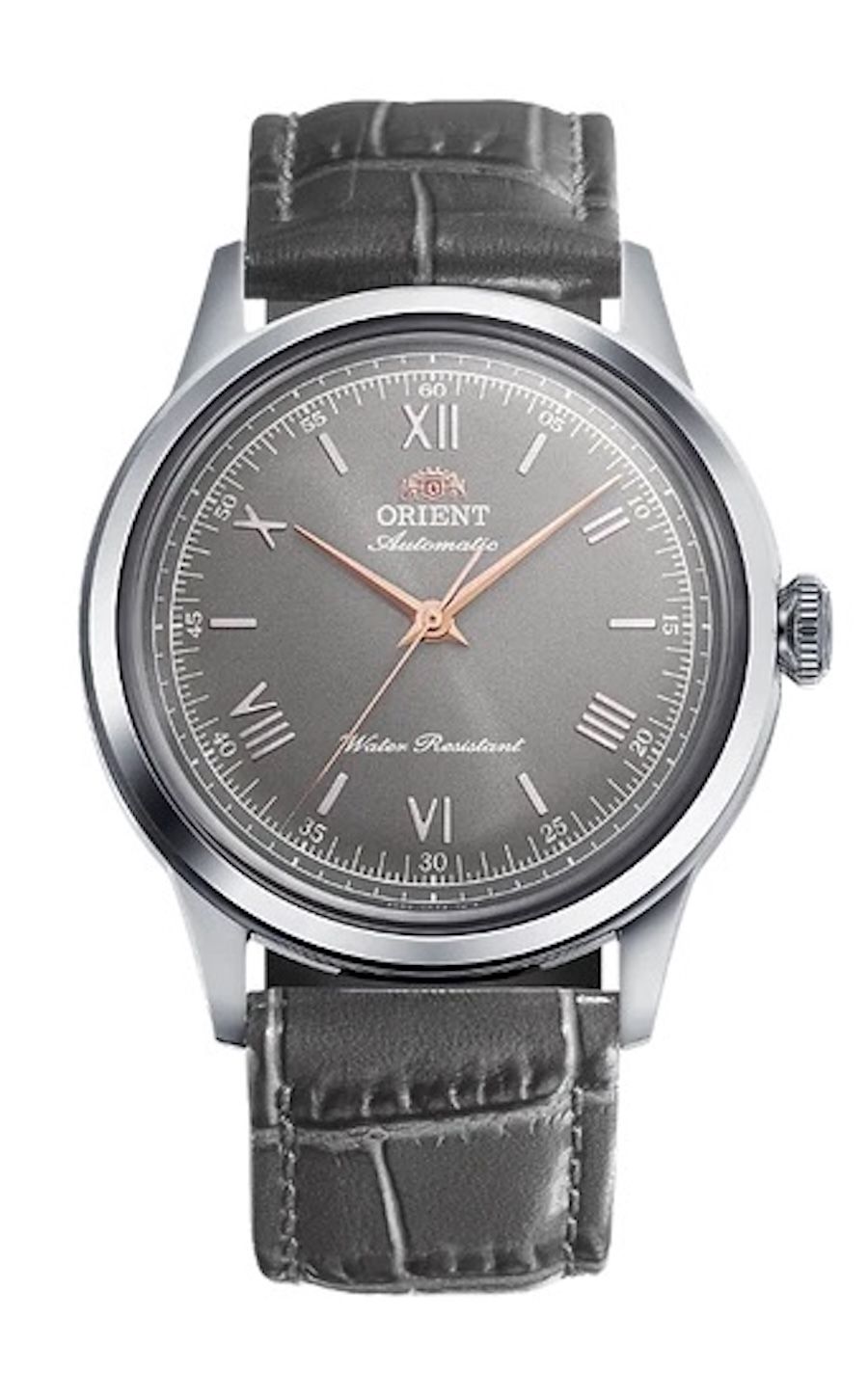Orient Bambino Smoky Grey Men's Automatic Watch RA-BB0006N Limited Edition 38.4mm cal. F6724 leather strap
