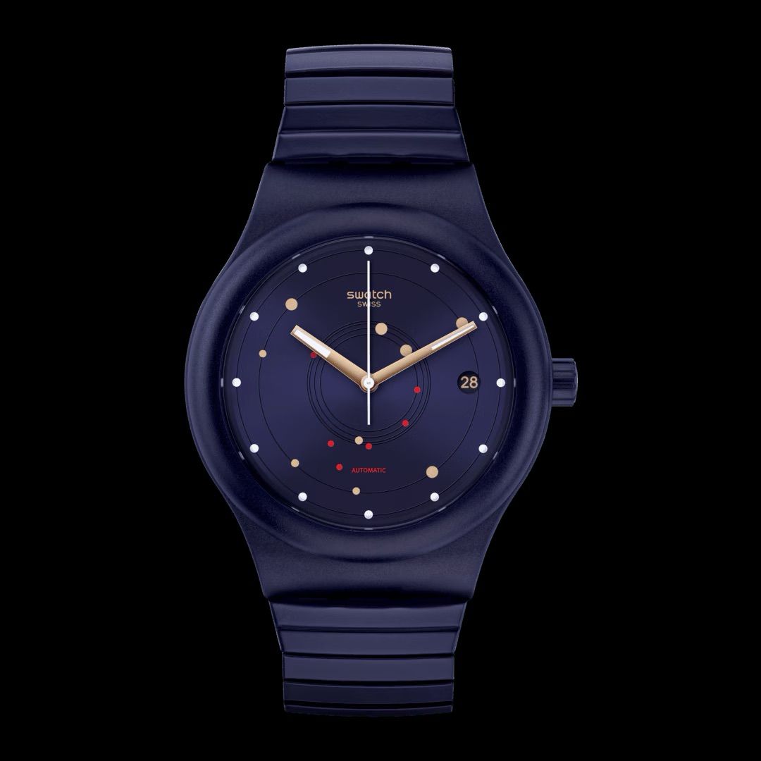 Unisex automatic watch Swatch SISTEM SEA FLEX (SUTN403A) 42mm, 30m water resistance, 90-hour power reserve