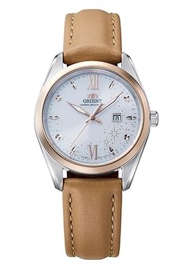 Orient Stretto RA-WG0604S Women's Solar Watch, 32.1 mm, 29 grams Sapphire Crystal, 50 m Water Resistance, Leather Strap