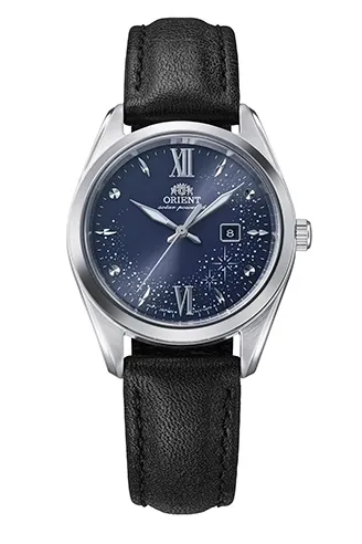 Orient Stretto RA-WG0605L Women's Solar Watch, 32.1 mm, sapphire crystal, 29 g, 50 m water resistance, leather strap