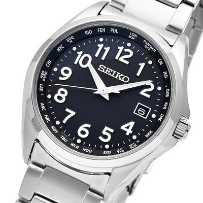 Seiko Selection SBTM329 JDM Men's Solar-Powered Radio-Controlled Titanium Watch, 39.5mm, Sapphire Crystal, 100m Water Resistance, Titanium Strap and Case, Made in Japan (JDM – Japanese Domestic Market)