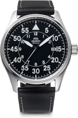 Orient RN-AC0H03B JDM Aviator Automatic Watch, 42.4mm, 100m Water Resistance, F6722, Leather Strap (Japanese Domestic Market)