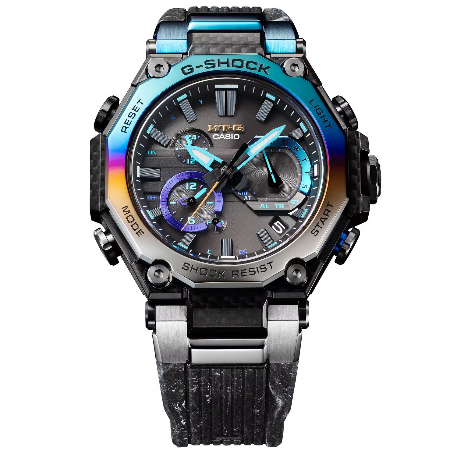 Casio G-Shock Storm Chaser MTG-B2000YST-1AJR Men's Bluetooth Radio-Controlled Solar Watch, 55.1 × 49.8 × 15.9 mm, Made in Japan, Triple G Resist, Made in Japan, JDM (Japanese Domestic Market)