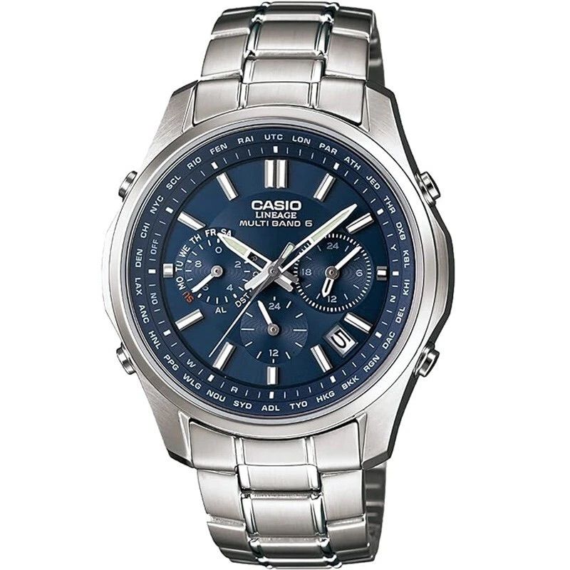 Casio Lineage LIW-M610D-2AJF Men's Radio-Controlled Solar Chronograph Watch, 46.3 × 41.6 × 10.6 mm, JDM (Japanese Domestic Market), Steel Strap