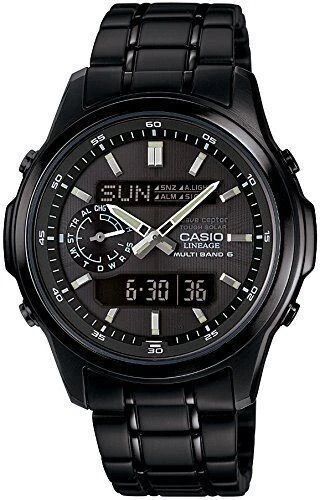 Casio Lineage LCW-M300DB-1AJF Men's Solar-Powered Radio-Controlled Watch (JDM) 42.8mm, 50m Water Resistance, Ion-Plated Steel Band, World Time (JDM: Japanese Domestic Market)