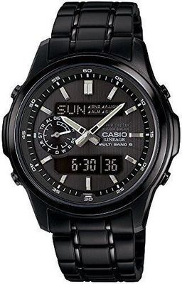 Casio Lineage LCW-M300DB-1AJF Men's Solar-Powered Radio-Controlled Watch (JDM) 42.8mm, 50m Water Resistance, Ion-Plated Steel Band, World Time (JDM: Japanese Domestic Market)