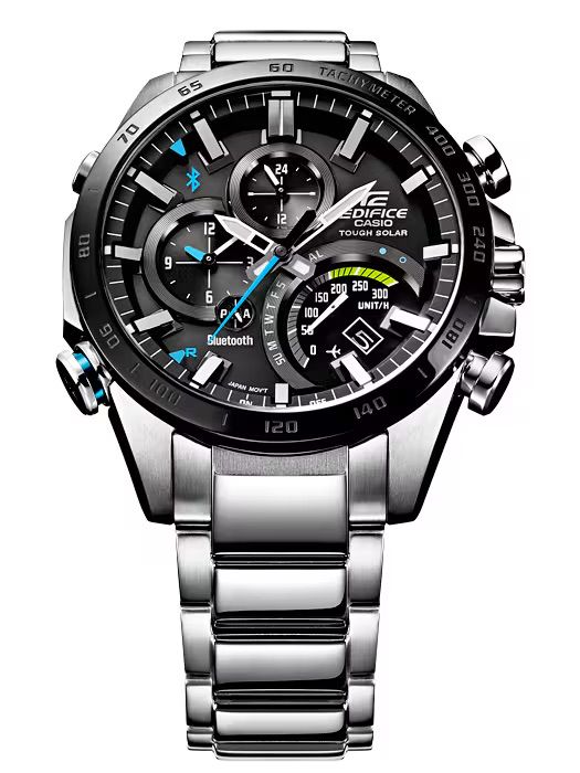 Casio Edifice Men's Bluetooth Solar Watch EQB-501XDB-1AJF JDM 48.1mm 100m WR Steel Strap JDM (Japanese Domestic Market)