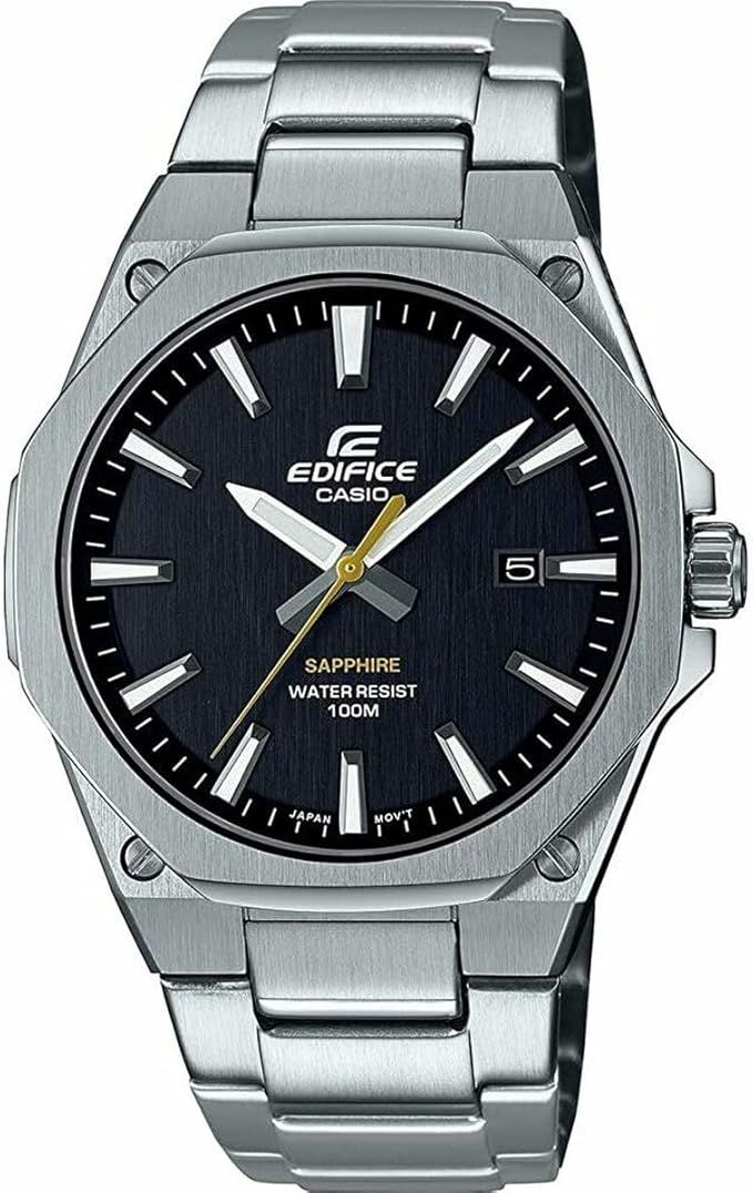 Casio Edifice Slim Men's Watch EFR-S108D-1AV 39.9mm Sapphire Crystal 100m Water Resistance Stainless Steel Strap