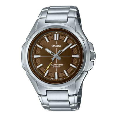 Casio MTP-RS100D-5AV Classic Men's Solar Watch, 46mm, 50m Water Resistance, Steel Strap, Solar-Powered Quartz Movement (powered by solar energy or light) Casio MTP-RS100D-5AV Classic Men's Solar Watch, 46mm, 50m Water Resistance, Steel Strap, Solar-Powered Quartz Movement (powered by solar energy or light)