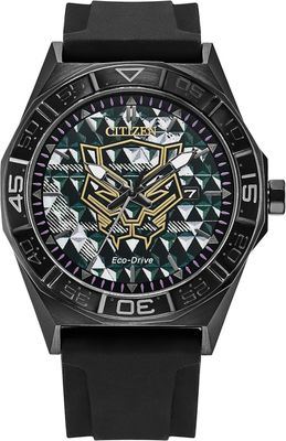 Citizen Marvel Black Panther Men's Solar Watch AW1858-03W Limited Edition 60th Anniversary 42mm 100m Water Resistance Sapphire Crystal Silicone Strap Eco-Drive Movement (Powered by Solar Energy or Light) Citizen Marvel Black Panther Men's Solar Watch AW1858-03W Limited Edition 60th Anniversary 42mm 100m Water Resistance Sapphire Crystal Silicone Strap Eco-Drive Movement (Powered by Solar Energy or Light)