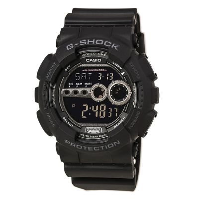 Casio G-Shock GD-100-1B Men's Sports Watch 55 × 51.2 × 17.4 mm, 200m water-resistant, shock-resistant, high-brightness LED