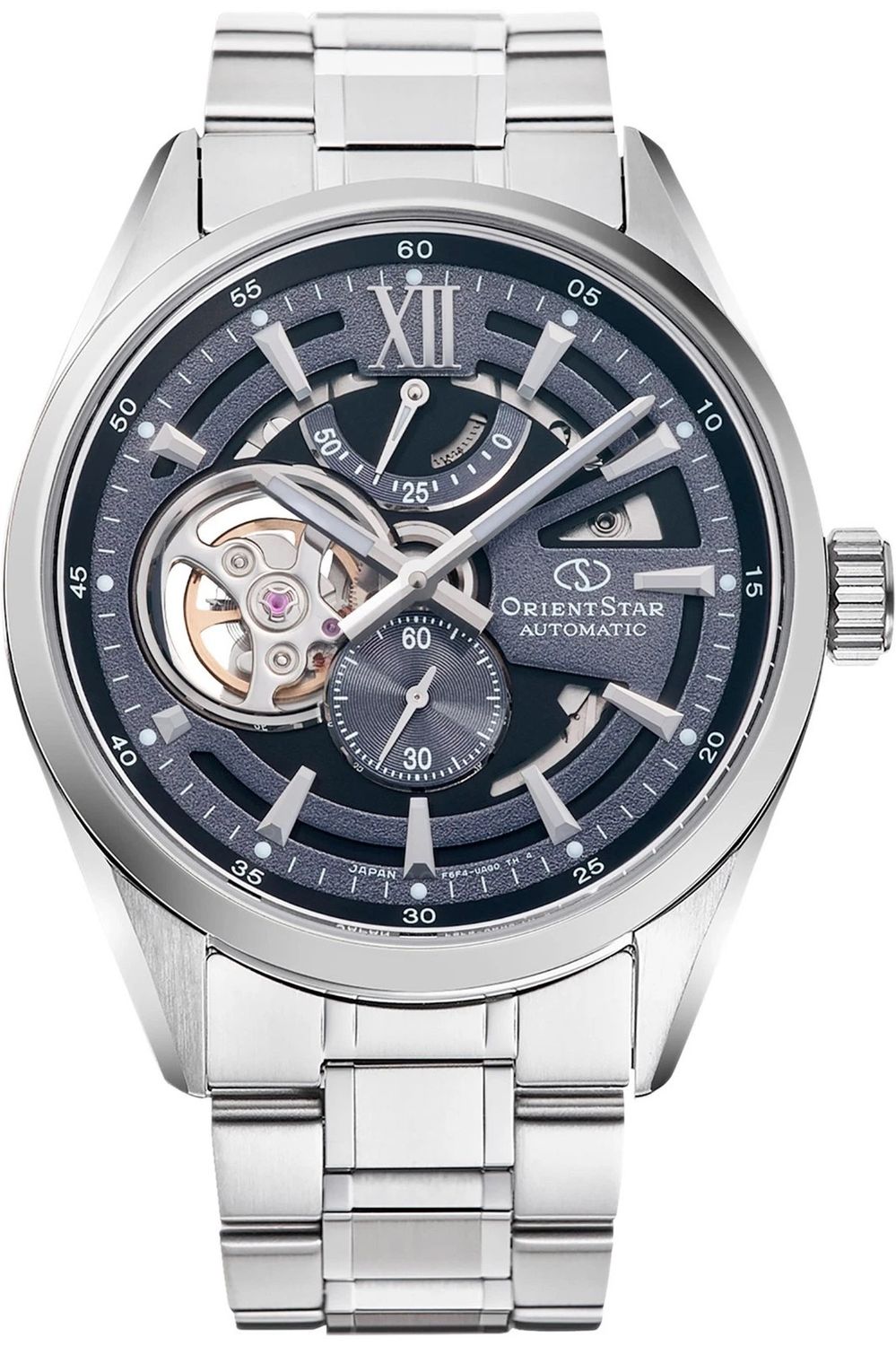 Orient Star Contemporary Murasaki Shinonome Men's Automatic Watch RE-AV0138V 41mm 50-hour power reserve Sapphire crystal 100m water resistance Steel bracelet