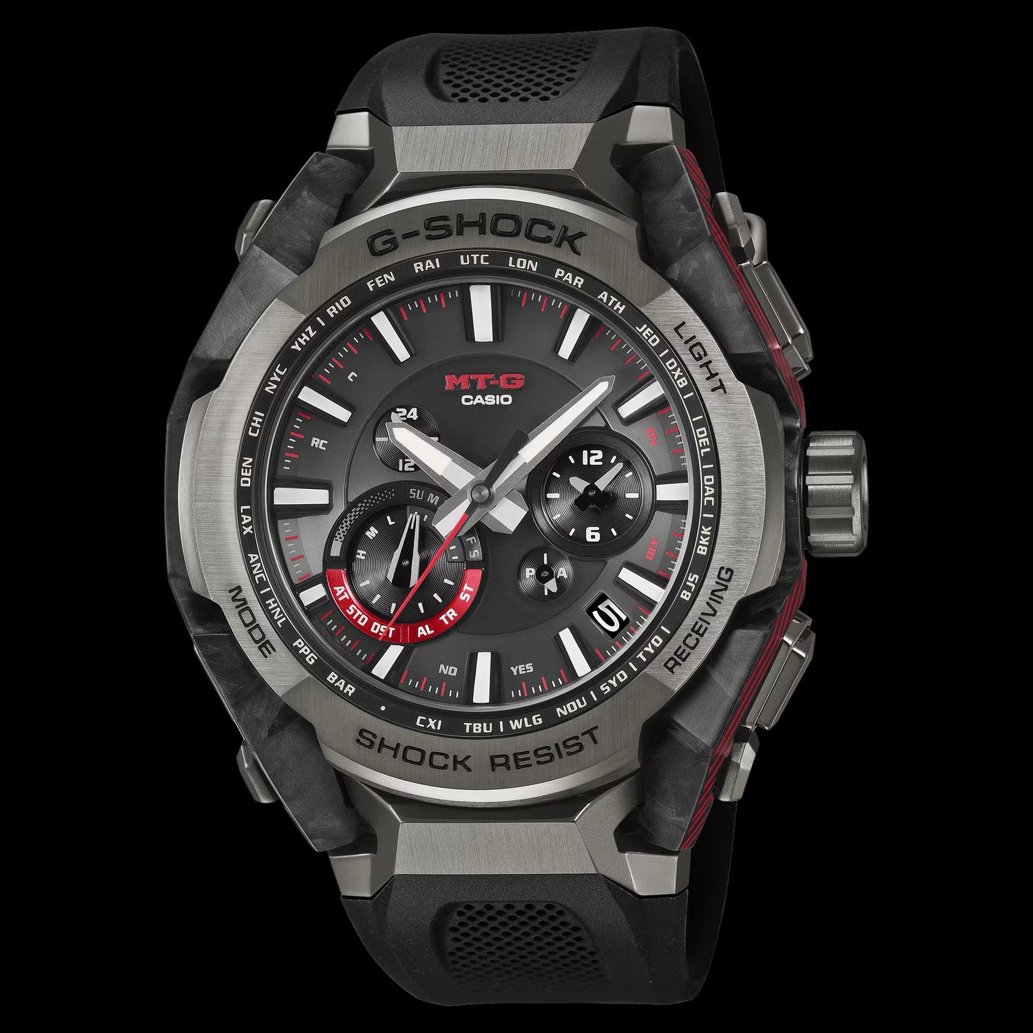 Casio G-SHOCK MTG-B4000B-1AJF Men's Solar-Powered Bluetooth Radio-Controlled Watch, JDM Black IP Carbon, 45.3mm, Made in Japan, SmartLink, 200m Water Resistance, Anti-Reflective Sapphire Crystal, JDM (Japanese Domestic Market)
