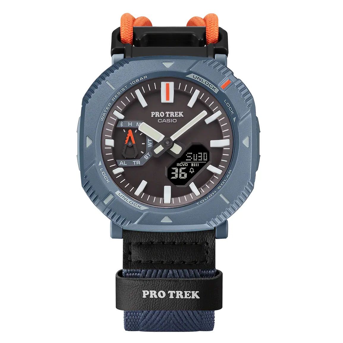 Casio ProTrek Hiker Line PRJ-B001B-2JF JDM Men's Bluetooth Solar Watch, 46mm, 100m Water Resistance, Mobile Link, World Time (JDM: Japanese Domestic Market) 37grs