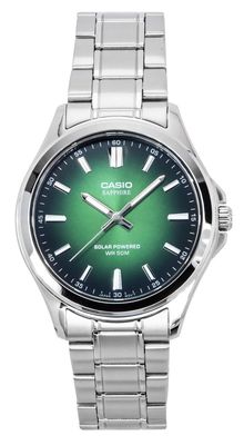 Casio MTS-RS100D-3A Men's Solar Watch, 41.7 mm, 50 m water resistance, sapphire crystal, steel band