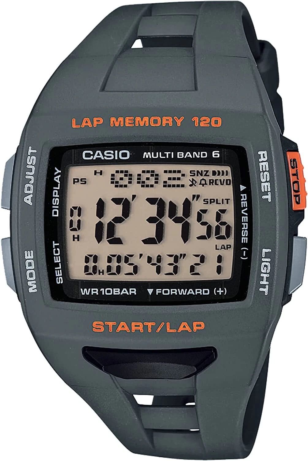 Casio PHYS STW-1000-8JH JDM Solar Radiocontrol Sports Watch 49 × 45 × 11.6 mm Lap Memory 120 100m WR JDM (Japanese Domestic Market)