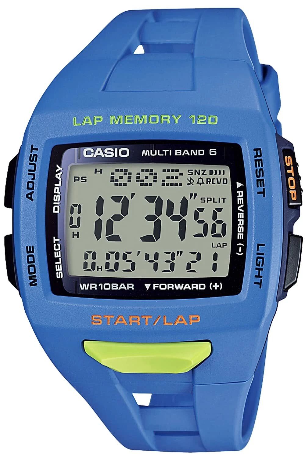 Casio PHYS STW-1000-2JH JDM Solar Radiocontrol Sports Watch 49 × 45 × 11.6 mm Lap Memory 120 100m WR JDM (Japanese Domestic Market)