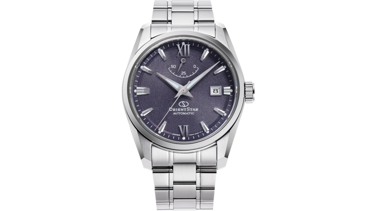 Orient Star Contemporary Date Violet Shinkai Men's Automatic Watch RK-AU0112V JDM 38.5MM Made in Japan 100m Water Resistance Sapphire Crystal Stainless Steel Strap JDM (Japanese Domestic Market)