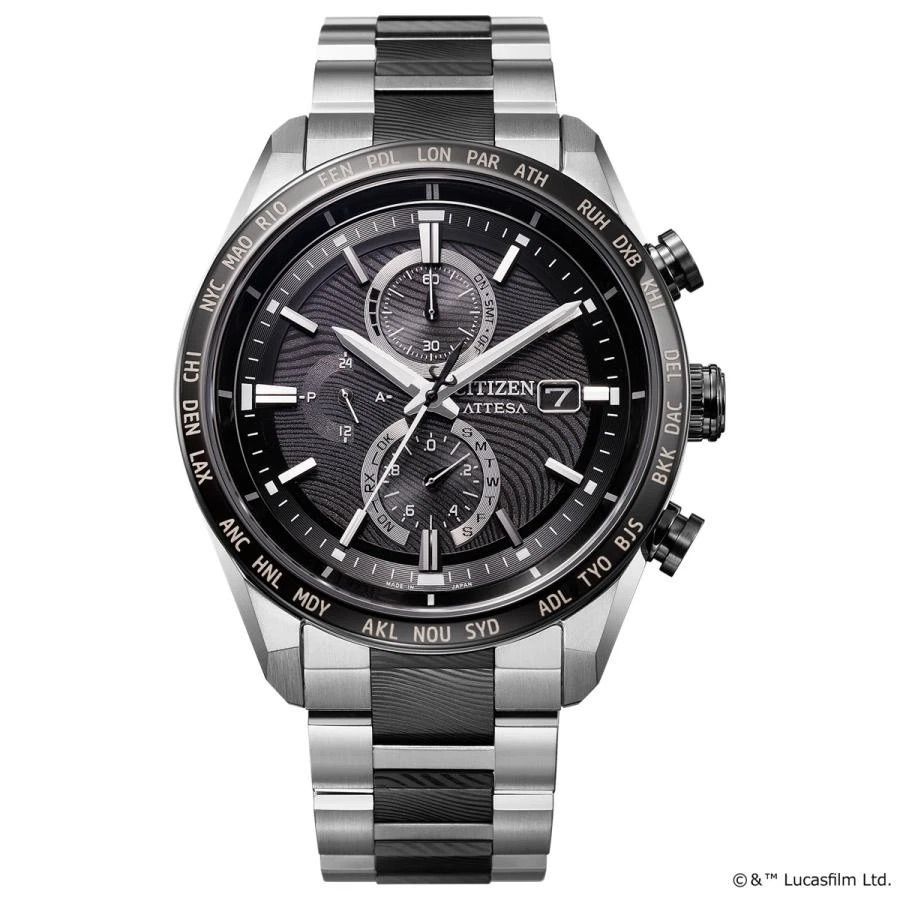 CITIZEN Attesa ATTESA Star Wars™ “The Mandalorian” Beskar AT8385-55E JDM Limited Edition Men's Radio-Controlled Titanium Solar Watch, 42mm, 100m Water Resistance, Titanium Strap and Case, Made in Japan (JDM: Japanese Domestic Market)