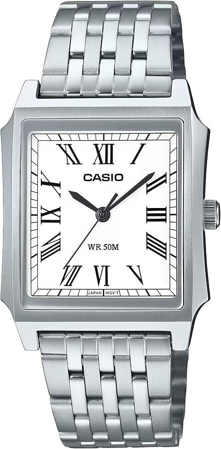 Casio analog watch mtp-b190d-7b elegant watch white dial
