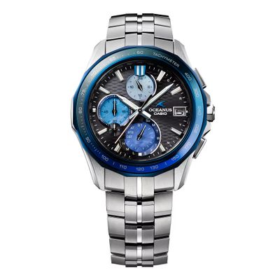 Casio Oceanus Manta Aw Indigo OCW-S7000AP-1AJF Men's Titanium Solar-Powered Bluetooth Radio-Controlled Watch - Limited Edition JDM - 42.8 mm, 100 m water resistance, sapphire crystal, made in Japan