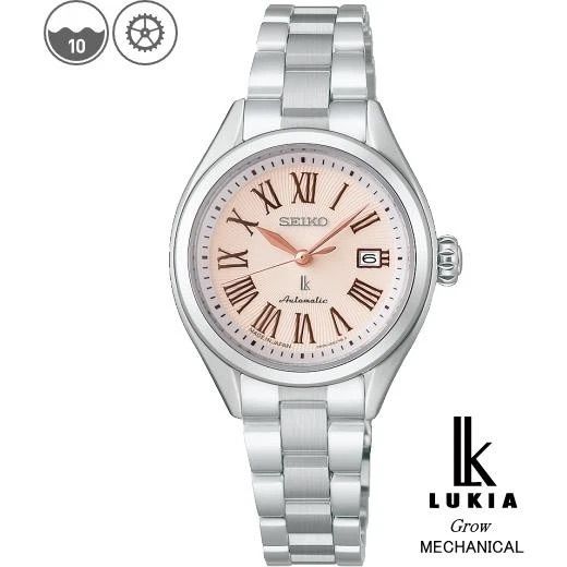 Seiko Lukia HEA001J JDM Women's Automatic Watch Made in Japan 28.6mm Sapphire Crystal 34.5 x 28.6 x 11.4mm 100m Water Resistance Steel Strap JDM (Japanese Domestic Market)