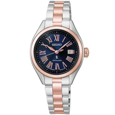Seiko Lukia Aoi Yoru HEA002J JDM Women's Automatic Watch, 28.6mm, Made in Japan, Sapphire Crystal, Steel Strap (JDM: Japanese Domestic Market)