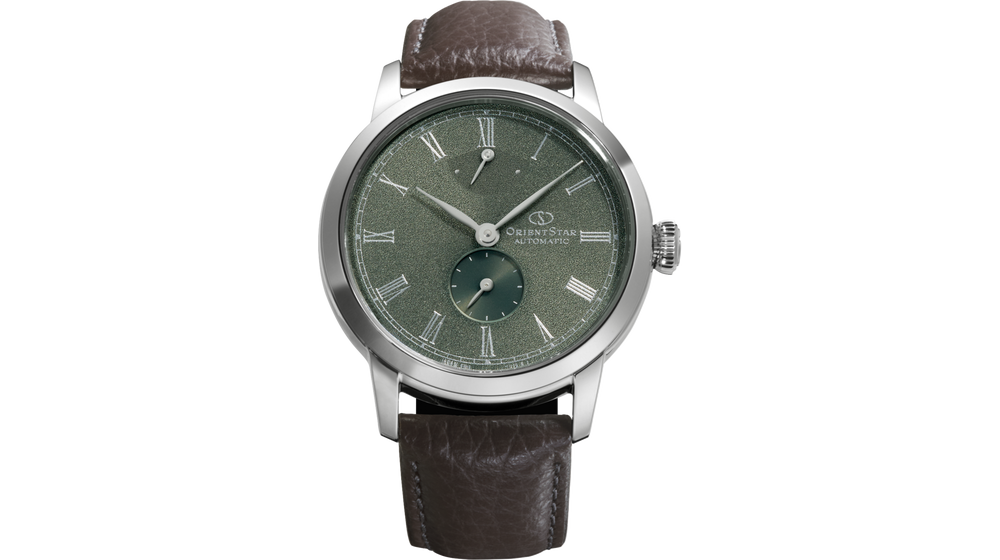 Orient Star Koke no Hoshi Men's Automatic Watch RK-BS0001E 39mm JDM Made in Japan, Anti-reflective Sapphire Crystal, 50h Power Reserve, Leather Strap, Cal. F7H44 JDM (Japanese Domestic Market)