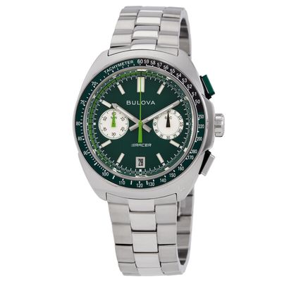 Bulova Racer Chronograph 98B468 42mm 100m WR Quartz Chronograph Watch with Steel Strap